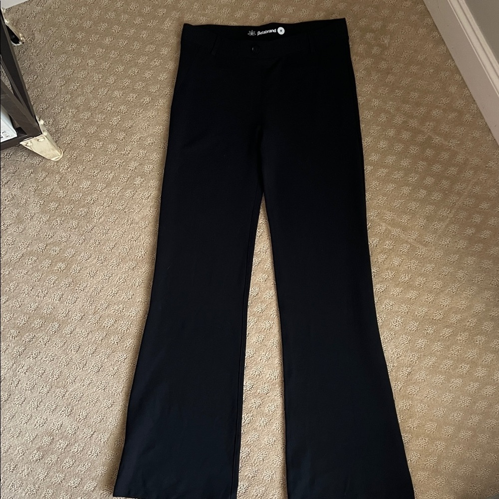 Betabrand Pull On Black Stretch Work Pants - Picture 2 of 9